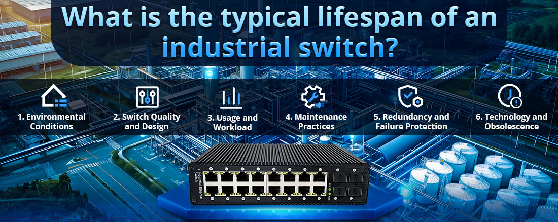 What is the typical lifespan of an industrial switch