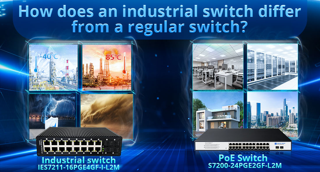 How does an industrial switch differ from a regular switch