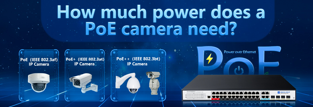 How much power does a PoE camera need
