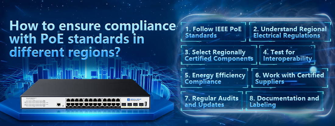 How to ensure compliance with PoE standards in different regions