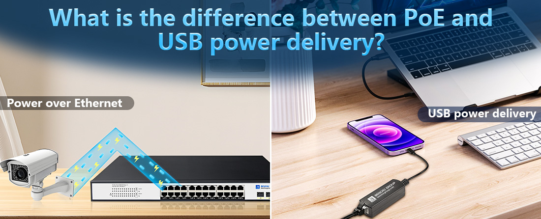 What is the difference between PoE and  USB power delivery