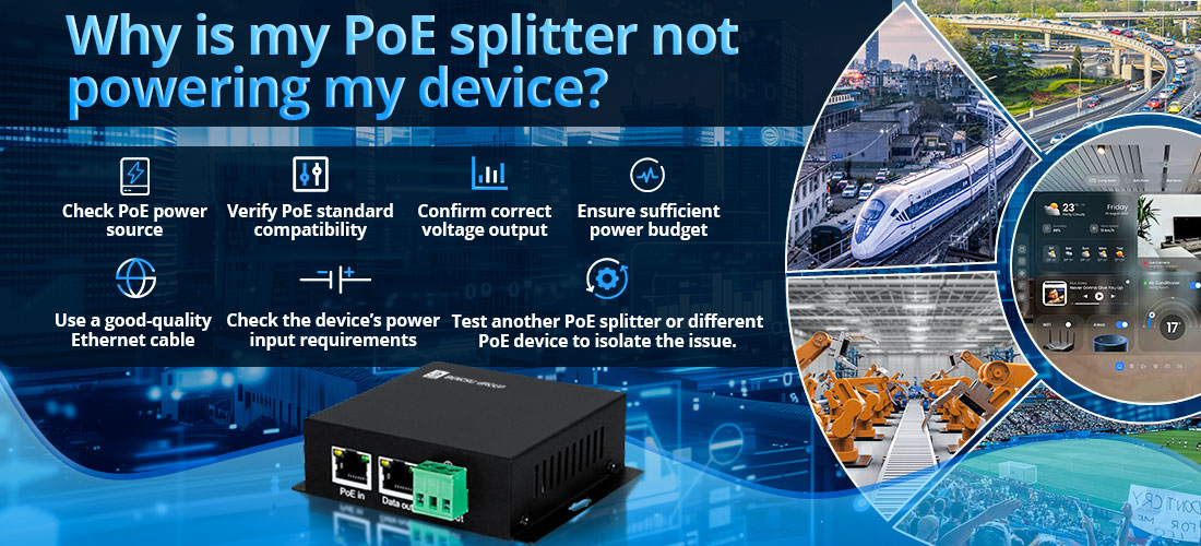 Why is my PoE splitter not powering my device
