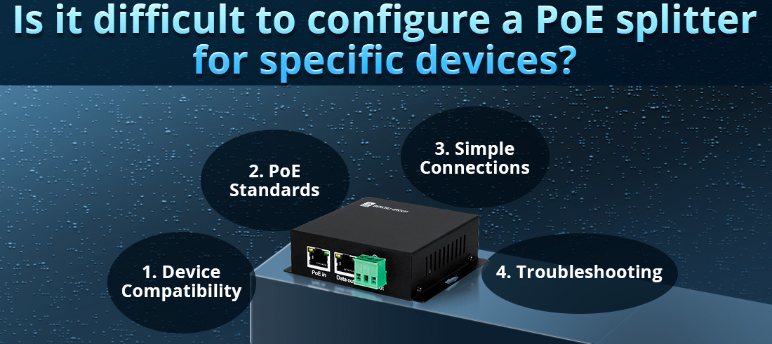 Is it difficult to configure a PoE splitter for specific devices