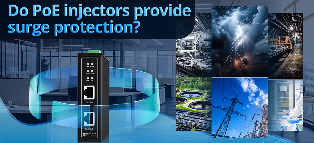 Do PoE injectors provide surge protection