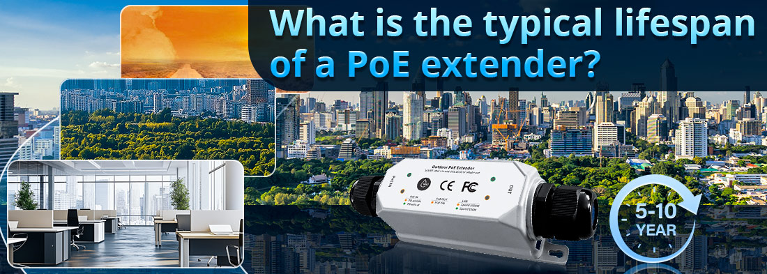 What is the typical lifespan of a PoE extender