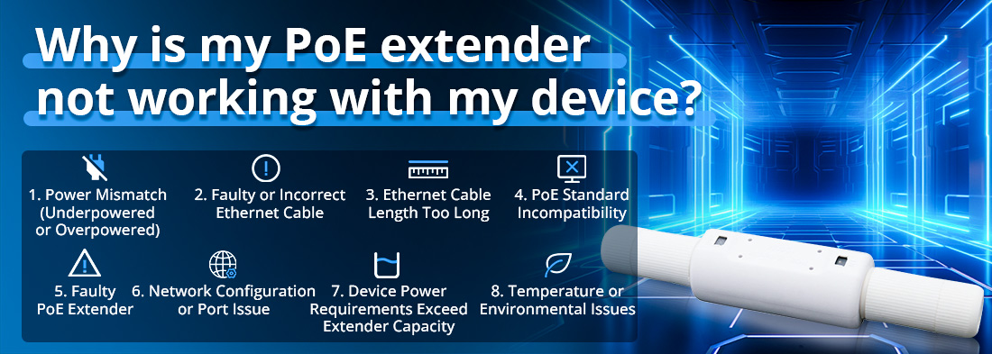Why is my PoE extender not working with my device