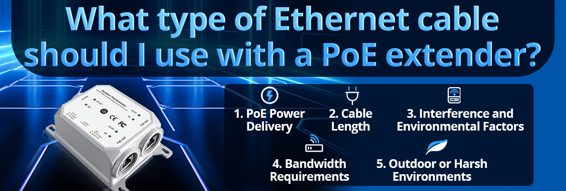 What type of Ethernet cable should I use with a PoE extender