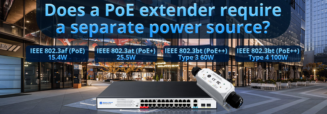 Does a PoE extender require a separate power source