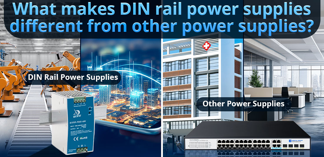 What makes DIN rail power supplies different from other power supplies