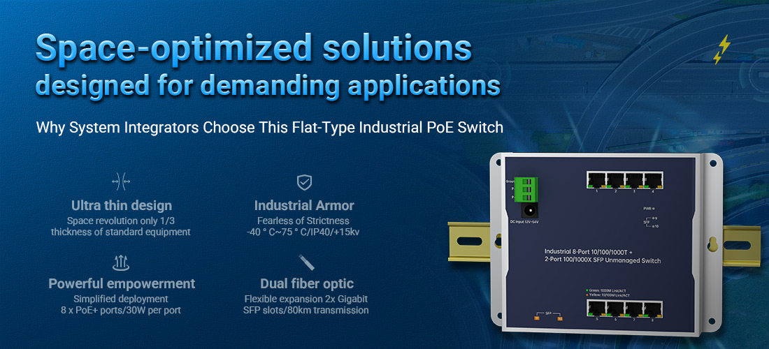 Why System Integrators Are Choosing This Flat-Type PoE Switch for Rugged Applications