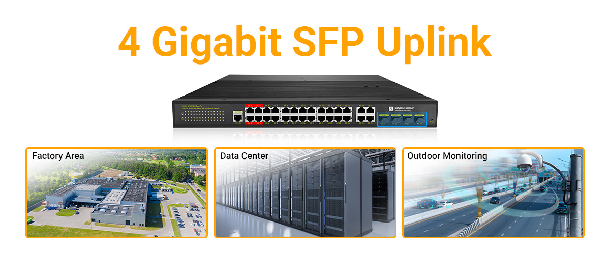 24 port PoE++ switch ideal for large industrial and enterprise applications