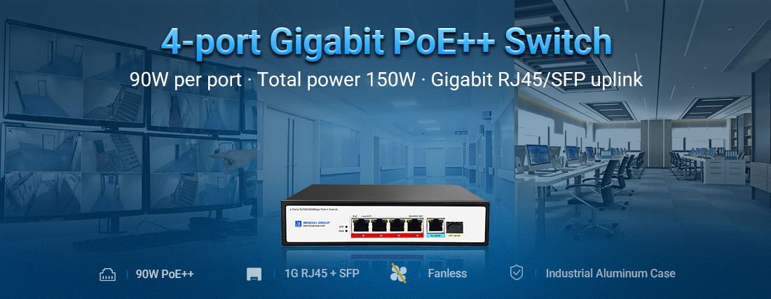 4 Port Gigabit PoE++ Switch 4 Port Gigabit PoE++ Switch