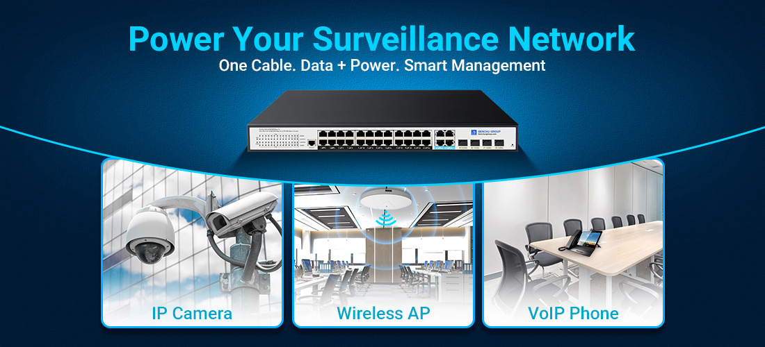 24 Port Full Gigabit Managed PoE Switch