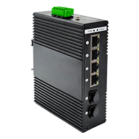 4 Ports Gigabit Industrial PoE+ Switch,with 2 Gigabit SFP Uplink,4 PoE+ Ports@75W power budget, DIN-Rail mount
