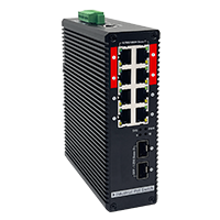 Managed 8 Port Gigabit Industrial PoE++ Switch with 2 Gigabit SFP Uplink