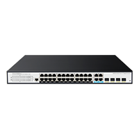 24 Port Full Gigabit Managed PoE Switch with 4 Gigabit RJ45/SFP Combo Uplink