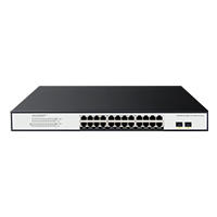 24 Port Full Gigabit PoE Switch Unmanaged With 2 Gigabit SFP Uplink