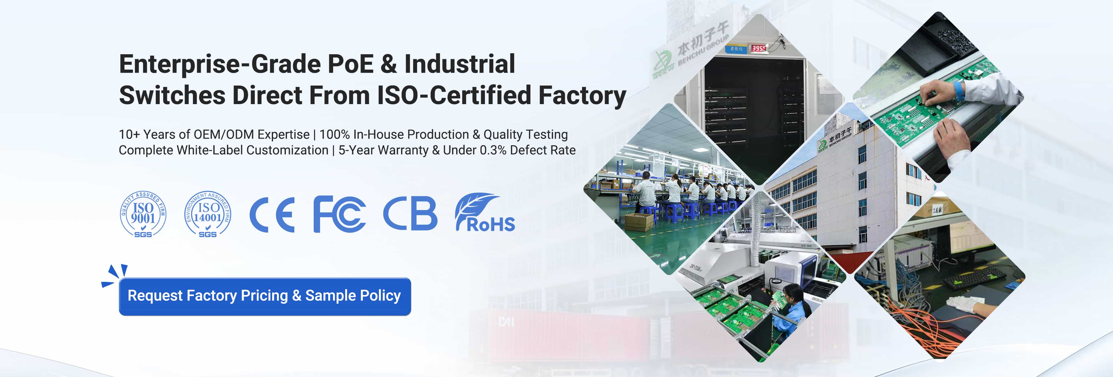 Direct From ISO-Certified Industrial PoE Switch Factory
