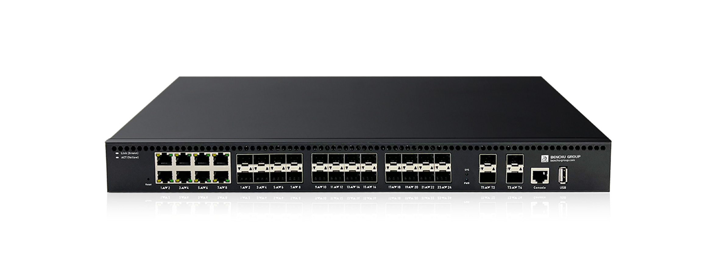 S7500-24GF8GEC4TF-L3M 24-Port Gigabit SFP Fiber Layer 3 Managed Switch with 10G Uplinks