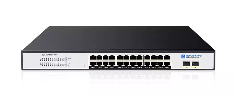 24 Port Gigabit WEB Managed PoE Switch With 2 Gigabit SFP Uplink