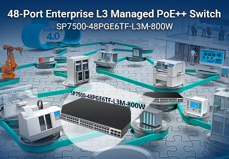 Maximize IoT & Surveillance Deployments: 48-Port PoE++ Switch with 800W Power & 10Gb Backbone