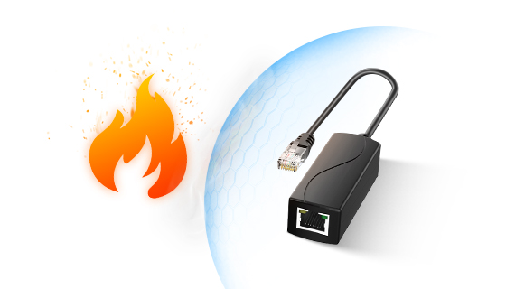 UL94 V-0 Flame Retardant ABS Housing High-impact UL94 V-0 flame-retardant ABS plastic enclosure of 48V-to-24V PoE converter providing lightweight yet rugged protection for field installations.