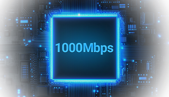 Full Duplex 1Gbps Wire Speed Data Passthrough with Zero Latency Gigabit Ethernet RJ45 ports maintaining full-duplex 1000Mbps wire-speed data throughput.