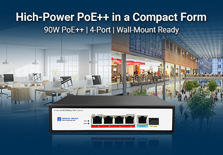 Introducing the SP5200-4PGE1GE1GF-4BT: A High-Power, Compact PoE++ Switch for Demanding Network Environments