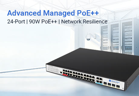 Advanced 24-Port Gigabit Managed PoE++ Switch Delivers 90W Per Port and Enhanced Network Resilience