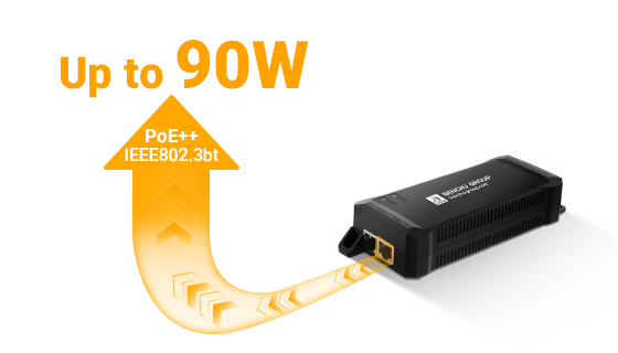 IEEE 802.3bt 90W Ultra PoE++ Power Delivery IEEE 802.3bt Class 8 90W Ultra PoE injector active power handshake protocol.