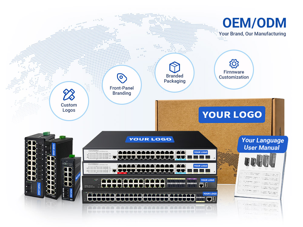 Industrial and enterprise PoE switches for private label branding